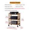 YLLFFLL Large Capacity Audio Rack Media Stand - 2/3/4/5 Floor Adjustable Shelf Stereo Rack System Cabinet - Heavy Duty AV Media Stand Easy Assembly for Home & Commercial Use(3Tiers-88cm Tall,W-8OCM) view 2