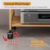 YLLFFLL Large Capacity Audio Rack Media Stand - 2/3/4/5 Floor Adjustable Shelf Stereo Rack System Cabinet - Heavy Duty AV Media Stand Easy Assembly for Home & Commercial Use(3Tiers-88cm Tall,W-8OCM) view 4