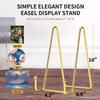 Kruodop 10 Inch Plate Stands for Display, 3 Pack Plate Holder Display Stand, Gold Metal Frame Easel Holder Stand for Pictures,Book, Photo, Decorative Plate-Gold view 3