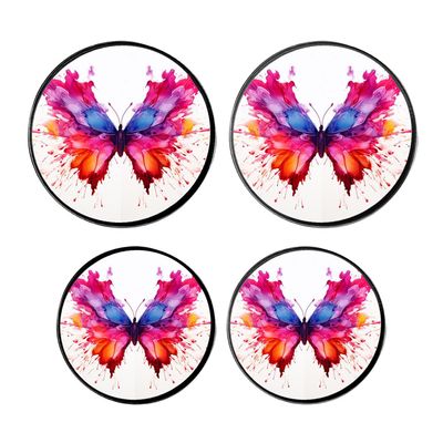 Watercolor Beautiful Butterfly Painting Set of 4 Stove Burner Covers - Premium Round Electric Stove Range Protectors,8 IN & 10 IN