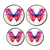 Watercolor Beautiful Butterfly Painting Set of 4 Stove Burner Covers - Premium Round Electric Stove Range Protectors,8 IN & 10 IN view 1