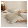 GLAMDIA Bed, Linen Cotton 3 Piece Boho Bedding Set with Tassel Washed Queen Size Breathable Duvet Cover Sheet, MM-102 view 3