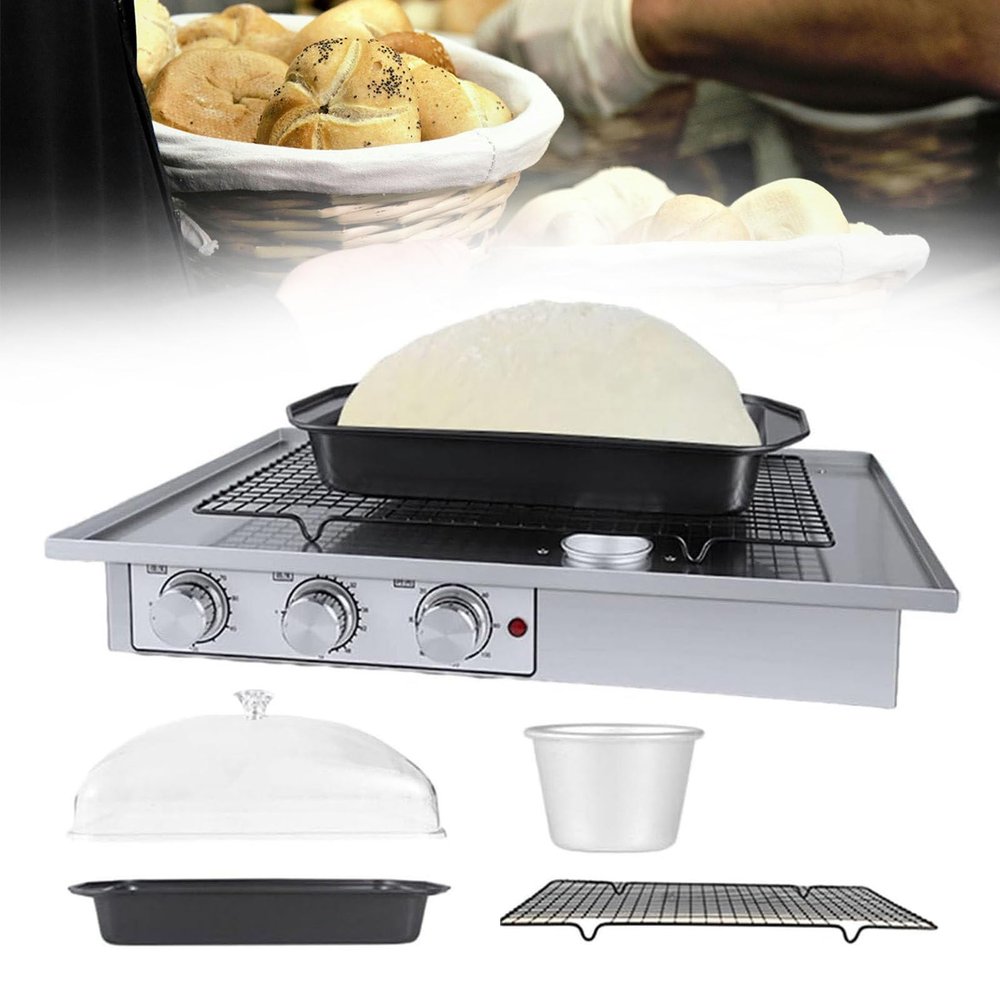 Dough Humidity Control Proofing Box, Bread Fermentation Machine, Transparent PC Cover, Detachable Body, Independent Mechanical Knob, For Making Bread, Yogurt, Steamed Buns