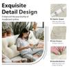 WOWMAX 100% Cotton Corduroy Headboard Pillow  King Size Back Support Reading Wedge for Bed & Daybed, Plush Handmade Bolster Cushion with Removable Cover, Cozy Bed Rest Pillow, White view 4
