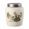 SONGCHAO Sugar Jar Retro Ceramic Loose Tea Storage Jar Household Sealed Jar Suitable for Holding Coffee Powder, Tea, Sugar, Salt, Etc. Tea Canister (Color : A) view 1