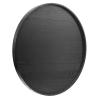 24 inch Round Solid Wood Serving Tray Extra Large Tea Coffee Snack Food Meals Serving Plate Non-Slip Kitchen Party Bar Server Ottoman Tray Breakfast Tray with Raised Edges Black view 2
