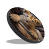Cute Lion Cubs Wildlife Africa Baby Animal Relaxing Image Set of 4 Stove Burner Covers - Premium Round Electric Stove Range Protectors,8 IN & 10 IN view 2