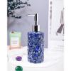 USUFKCXDG Home Collections Glass Soap Dispenser with Stainless Steel Pump Refillable Hand Soap Dispenser with Raw Rose Quartz s for Kitchen & Bathroom (Color : Lapis Lazuli) view 2
