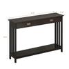ChooChoo Mission Long Entryway Table with Drawer, Narrow Console Sofa Table with Storage, for Entryway, Living Room and Hallway, 47 Black view 2
