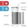 CHLJAR 25 Pack Sublimation Tumblers 20 oz, White Sublimation Blanks Tumbler with Lid and Plastic Straw, Straight Sublimation Water Bottle Cups, Arc Edge view 4