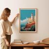 Nazare Portugal Poster, Travel Wall Art, Coastal Decor, European Seaside Destination, Gift for Travelers view 2