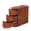 Tribesigns Set of 2 3-Drawer Wooden End Table, 2-Pack Modern Sofa Side Table, Narrow Chair Side Table Slim Nightstand for Living Room, Bedroom, Finished Back, No Assembly Required, Walnut view 2