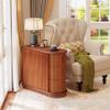 Tribesigns Set of 2 3-Drawer Wooden End Table, 2-Pack Modern Sofa Side Table, Narrow Chair Side Table Slim Nightstand for Living Room, Bedroom, Finished Back, No Assembly Required, Walnut view 3