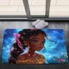 Princess Rugs for Girls Bedroom - African Black Girls Rug for Bedroom Decor Princess Carpet Floor Mat, Blue, 2x3 Feet view 3