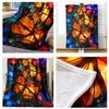 Butterfly Flannel Throw Blanket - 40" x 50" Butterfly Prints Throw Blankets for Boys Girls Kids Soft Decoration for Home Bedroom Living Room view 3