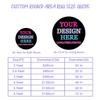 Personalized Round Area Rug with Photo, Text, Logo, Name, Custom Anti Slip Polyester Floor Mats Customized Circle Carpet for Bedroom Bathroom Living Room Entryway Patio Office Decor, 36 in, Black view 4