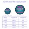 Custom Round Rug, Add Your Own Image Text Photo Logo Personalized Circular Carpet for Kids Nursery Room, Living Room, Bedroom Use, 32 in, Blue Green view 4
