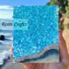 HappyFiller 1.3 LB Crushed Glass Sand Broken Pieces Stones for Crafts Project Resin Arts,Vase Fillers Candle Holder Aquarium Decor,Succulent Terrarium Pebble Rocks,Fire Pit Fireplace,Sea Blue view 2