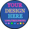 Custom Round Rug Personalized Area Carpet with Your Own Design Logo Text Photo, Anti Slip Customized Door Mat for Bedroom Living Room Office Garden Balcony Decor, 24 in, Bluish Violet view 1