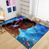 Princess Rugs for Girls Bedroom - African Black Girls Rug for Bedroom Decor Princess Carpet Floor Mat, Blue, 4.5x6 Feet view 2