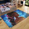 Princess Rugs for Girls Bedroom - African Black Girls Rug for Bedroom Decor Princess Carpet Floor Mat, Blue, 4.5x6 Feet view 3