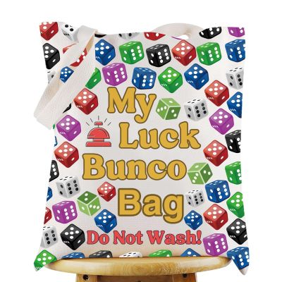 G2TUP Funny Bunco Game Night Tote Bag Bunco Dice Gift My Bunco Bag Do Not Wash Shoulder Bag Bunco Game Merchandise (Bunco Not Wash TG)