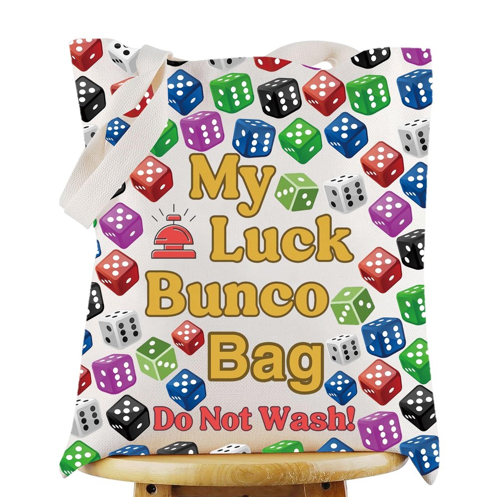 G2TUP Funny Bunco Game Night Tote Bag Bunco Dice Gift My Bunco Bag Do Not Wash Shoulder Bag Bunco Game Merchandise (Bunco Not Wash TG)