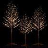 TYBEEU Star Light Tree Set 4ft, 5ft and 6ft with 128/216/256 Warm White LEDs for Holiday Decor - Dimmable, UL Certified, Waterproof - Ideal for Indoor and Outdoor Decoration view 1