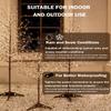 TYBEEU Star Light Tree Set 4ft, 5ft and 6ft with 128/216/256 Warm White LEDs for Holiday Decor - Dimmable, UL Certified, Waterproof - Ideal for Indoor and Outdoor Decoration view 2