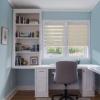 UrMoon No Drill Zebra Blinds No Tools Zebra Shades Cordless Roller Shades for Windows Dual Layer Roller Blinds Room Darkening Custom Size for Indoor, 80% Blackout Amber, 23" W x 48" H view 2