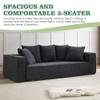 LIFEISLE Modern Corduroy Sofa for Living Room Lounge Sofa Comfy Couch with 5 Matching Pillows Lazy 3 Seater Sofa for Home Apartment view 4