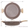 AIKENBBKK Ceramic Frying Pan with Lid, 14 Inch Saute Pan, Non Stick Frying Pans, 2-In-1 Large Cooking Pan, Nonstick Skillet, Compatible with All Stoves, PTFE & PFOA Free, Brown view 2
