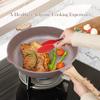 AIKENBBKK Ceramic Frying Pan with Lid, 14 Inch Saute Pan, Non Stick Frying Pans, 2-In-1 Large Cooking Pan, Nonstick Skillet, Compatible with All Stoves, PTFE & PFOA Free, Brown view 4