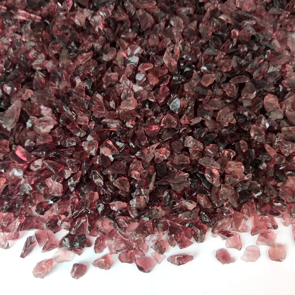 HappyFiller 1.3 LB Crushed Glass Sand Broken Pieces,Vase Fillers Candle Holder Fishbowl Pebbles Stones,Succulent Terrarium Gravels,Resin Art Crafts Project,Purple