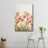 YX Tide Canvas Painting Wall Mural Print Tulips Field Spring Meadow Painting Modern Home and Bedroom Decoration 16x24inch Wood Frame view 2