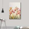 YX Tide Canvas Painting Wall Mural Print Tulips Field Spring Meadow Painting Modern Home and Bedroom Decoration 16x24inch Wood Frame view 3