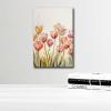 YX Tide Canvas Painting Wall Mural Print Tulips Field Spring Meadow Painting Modern Home and Bedroom Decoration 16x24inch Wood Frame view 4