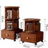 SoOSSN 360 Tower Rotating Bookshelf with Drawer, Rotating Bookshelf, Bedside Spinning Bookshelf (Color : B) view 3