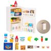 Ouliget Miniature Model Refrigerator Fridge Magnet,Unique Novelty Cute Mini Fridge Magnet,Mini Refrigerator Miniature Furniture Dollhouse Set for Kitchen Ornament Party Play,16Pieces view 1