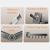 HomeLoft Basics Wall Mounted Clothes Hanger Rack, Retractable Clothes Drying Rack, Retractable Hanging Organizer for Clothing, Balcony, Mudroom, Bedroom, White view 3