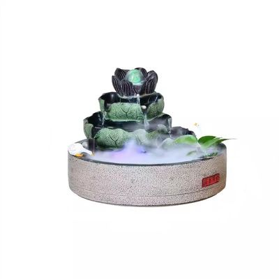 Desktop Fountain Ornaments Lotus Circulating Water Desktop Fountain Living Room Office Decoration Desktop Ornaments Waterfall Fountain