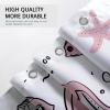 DESIHOM Pink Mermaid Shower Curtain Set 72" x 72" with Hooks, Funny Kids Hand Paint Anime Boys Girls Bathroom Decor, Fun Ocean Children Bath Accessories Polyester Fabric view 3