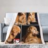 SKHJEGN Custom Blanket Using Pictures Customized Throw Blankets with Your Images and Text for Family, Wedding, Birthday Gifts, 4 Photos, 40"x50" view 2