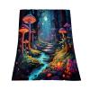 Fairy World Mushroom 60" x 80" Colorful Mushrooms Kawaii Botanical Wild Super Soft Bedding Fleece Throw Blanket Luxury Bed Blanket Sofa Living Room Bedroom Warm Lightweight for Men and Women view 2