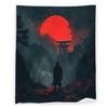 Bushido 60" x 80" Japanese Samurai Red Sun Mount Fuji Ninja Super Soft Bedding Fleece Throw Blanket Luxury Bed Blanket Sofa Living Room Bedroom Warm Lightweight for Men and Women view 1