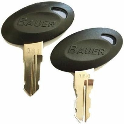 Sencoday for 1 Pair (2 Keys) Replacement for Bauer 300 Series Precut Key to Code RV357 RV Trailer Key