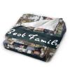 SKHJEGN Custom Blanket Using Pictures Customized Throw Blankets with Your Images and Text for Family, Wedding, Birthday Gifts, 3 Photos Design2, 71"x91" view 3