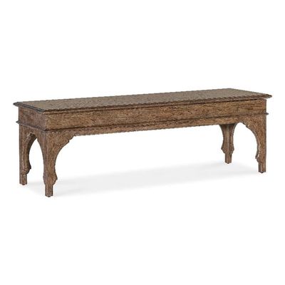 Hooker Furniture Americana Wood Bed Bench in Brown