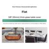 Fab Glass and Mirror Square Glass Table Top 24 x 24 inch - Tempered Glass Table Tops 3/8" Thick with Flat Edge - Replacement for Dining Table, Coffee Table, Office Table, Side Table view 3