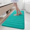 Buganda Memory Foam Bath Mat, 59" x 20", Ultra Soft and Non-Slip Bathroom Rugs, Water Absorbent and Machine Washable Bath Rug Runner for Bathroom, Shower, and Tub, Teal view 1